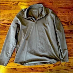 BYLT Basics Long Sleeve LUX Polo, XL, Driftwood color (tan/camel).